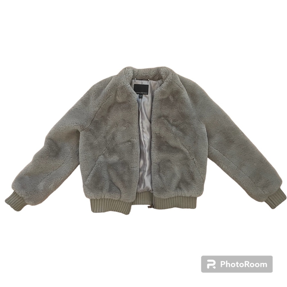 Banana Republic Faux Fur Bomber Jacket